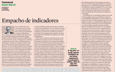 Empacho de indicadores. Xavier Marcet