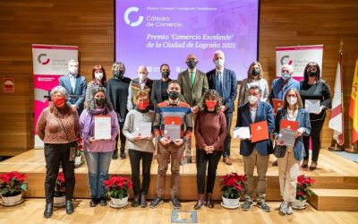 Entrega de ‘Premios Comercio Excelente de la Ciudad de Logroño 2021’ Ayuntamiento de Logroño y Cátedra Comercio Universidad de La Rioja.